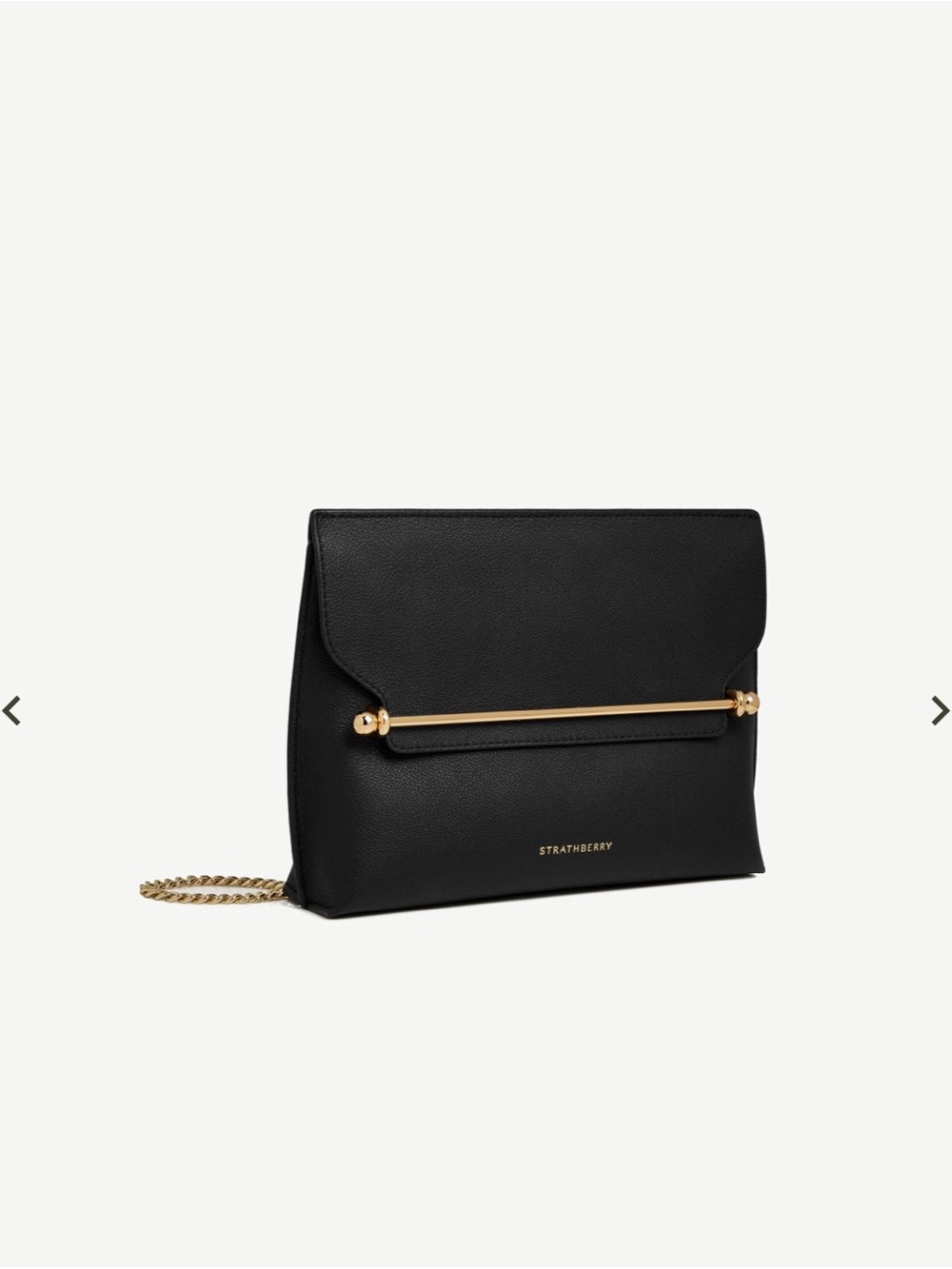 Strathberry Black Leather Stylist Crossbody & Clutch - Picture 3 of 9